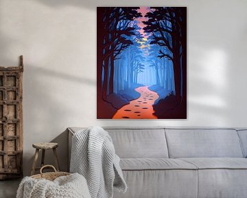 Betoverend pad bij zonsondergang van Artistic