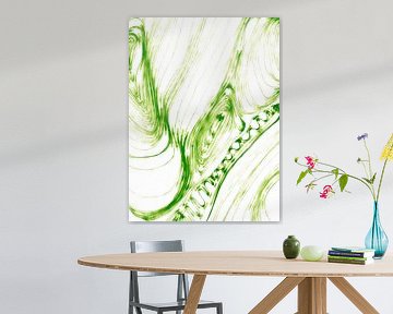 Digital abstract green wave Imagination by Lupgi Art