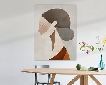 Minimalist feminine profile in warm earth tones by Color Square