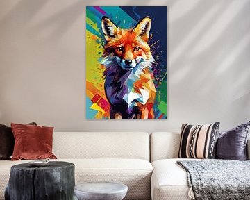 Rode vos Pop Art van MIROKKU