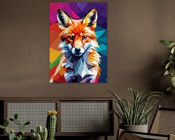 Rode vos pop-art 2 van MIROKKU