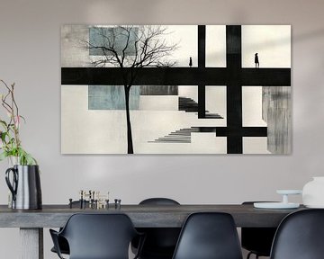 Abstracte grote stad, Rotterdam van Franka Poulain