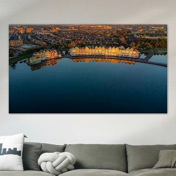 Morgengrauen auf dem Rietplas - Die bunten Häuser von De Goede Reede