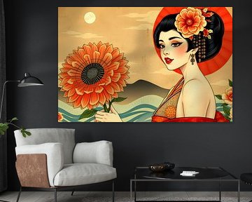 Geisha im Wasser von Egon Zitter