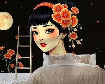 Geisha in the water by Egon Zitter