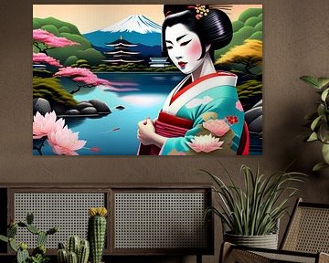 Geisha im Wasser von Egon Zitter