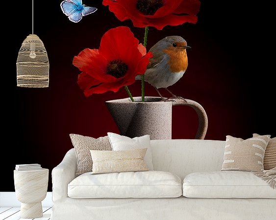 Voorbeeld van het werk in een kamer