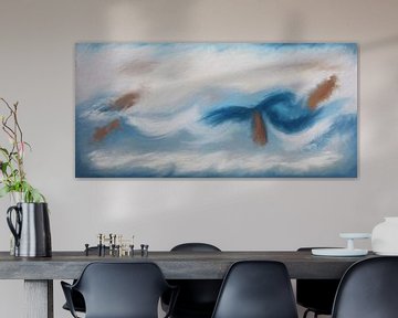 Zwemmen - Abstract schilderij geïnspireerd op de oceaan van Frankie Soldado