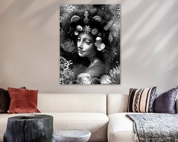Da Vinci’s Angel (Zwart-Wit) van Anne Koek