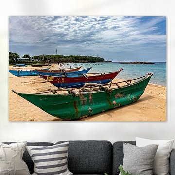 Bateaux de pêche sur la plage