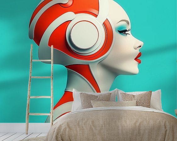 Voorbeeld van het werk in een kamer