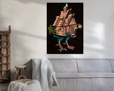Voorbeeld van het werk in een kamer