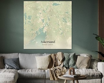 Vintage map of Askersund, Sweden. by Prints of Place
