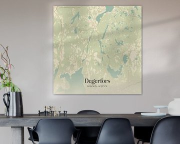 Vintage map of Degerfors, Sweden. by Prints of Place