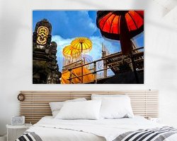 Voorbeeld van het werk in een kamer