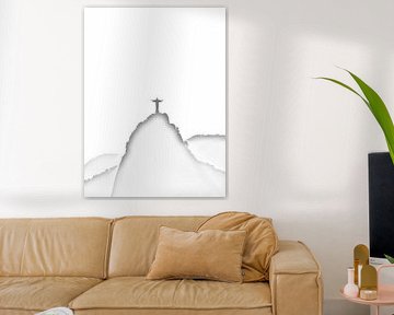 Christus der Erlöser, Cristo Redentor in Silhouette von Vicente M