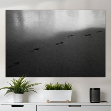 Bruits de pas sur une plage au Costa Rica, accidenté