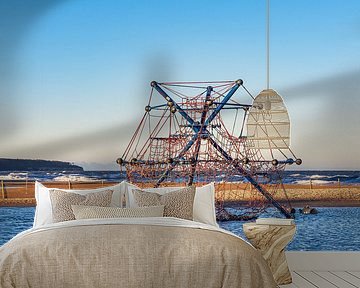 Klimrek aan de kust van de Oostzee in Warnemünde