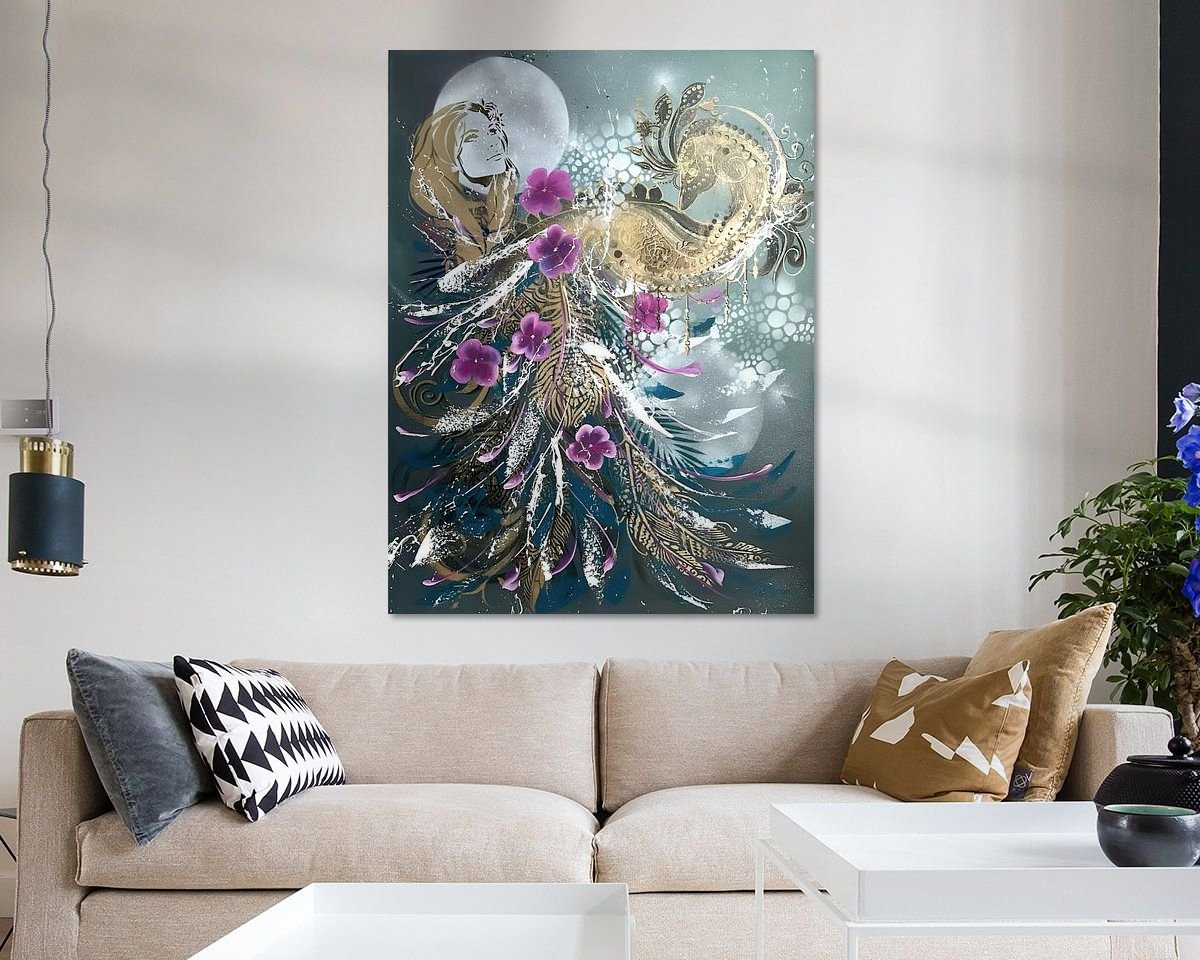 Voorbeeld van het werk in een kamer