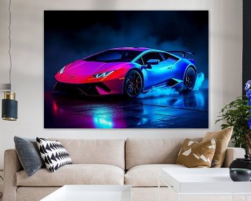 Lamborghini Huracán Bleu Néon 2 sur MIROKKU
