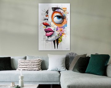 kunstachtige en grappige whimsical karikatuur