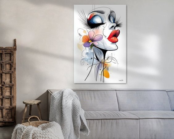 Voorbeeld van het werk in een kamer