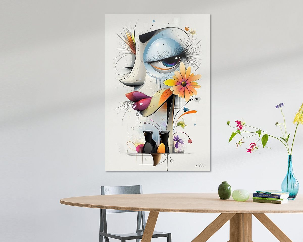Voorbeeld van het werk in een kamer