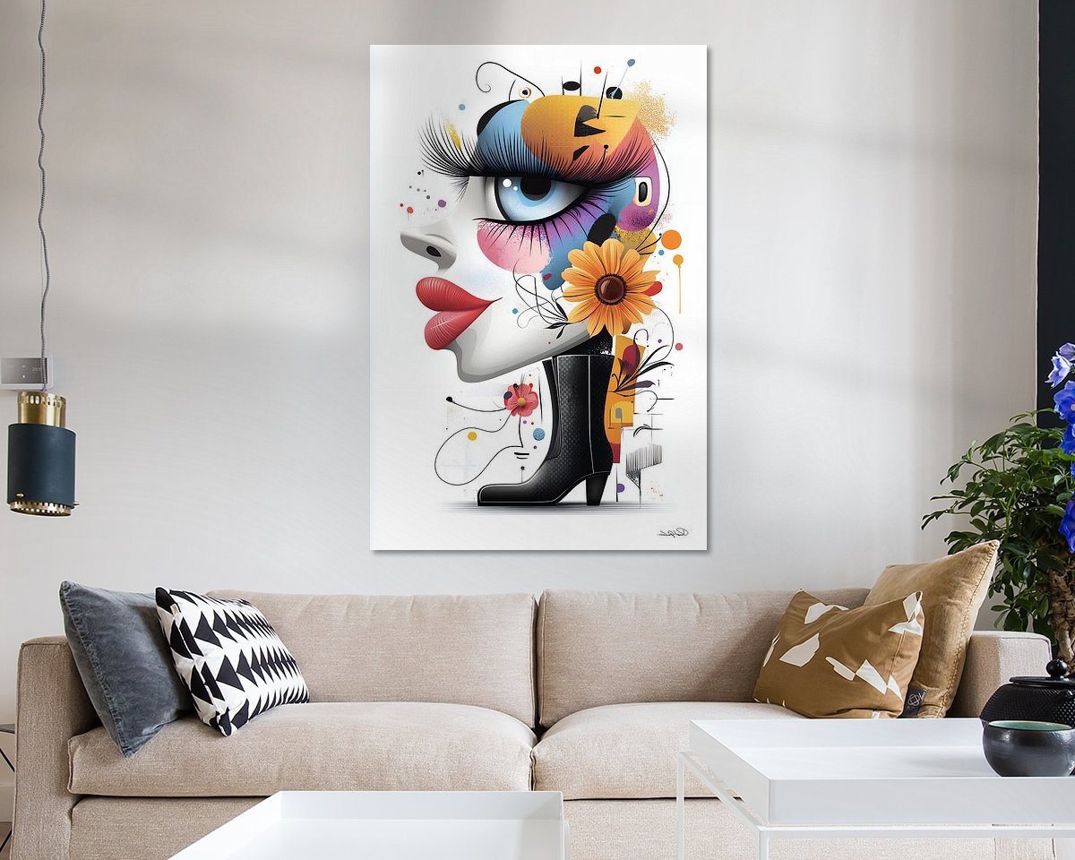 Voorbeeld van het werk in een kamer