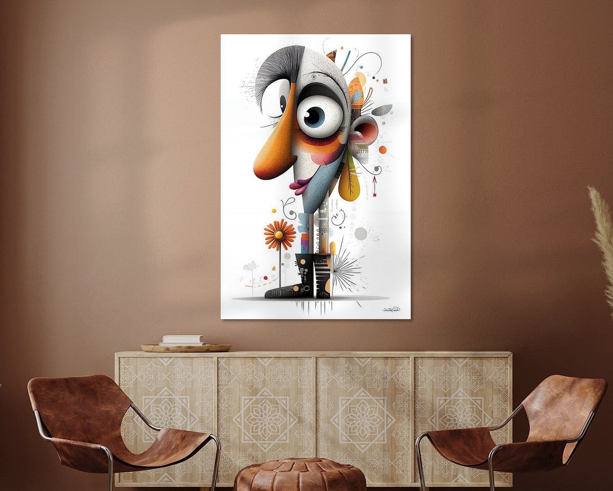 Voorbeeld van het werk in een kamer