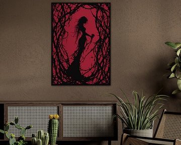 Schaduwfiguur gehuld in doornen van Pixelbull Design