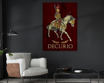 Romeinse decurion op een prachtig strijdros van Pixelbull Design