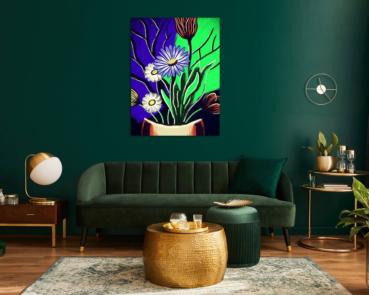 Voorbeeld van het werk in een kamer