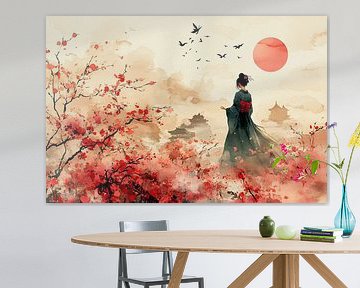 malerische japanische Kunst Geisha