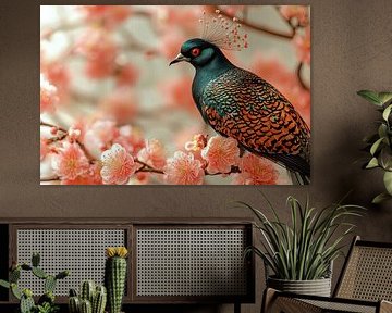 malerischer japanischer Kunstvogel
