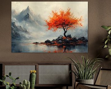 malerische japanische Kunstlandschaft