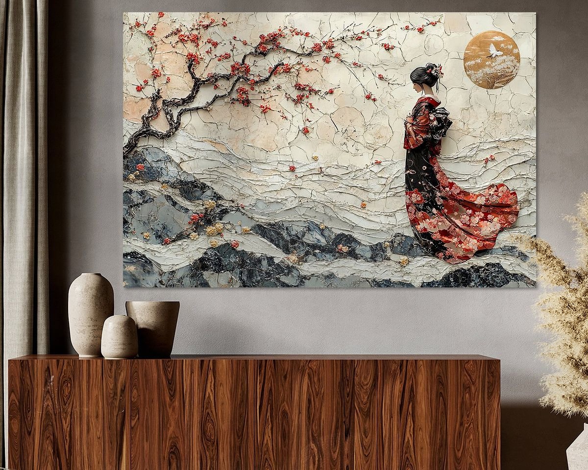 Voorbeeld van het werk in een kamer