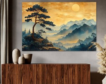 schilderachtige kunst japan landschap van Egon Zitter