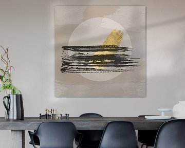 Collage Art schilderij: Hygge Goud van Studio Pieternel