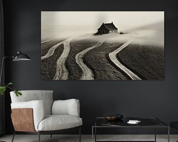 Paysage hollandais surréaliste avec ferme