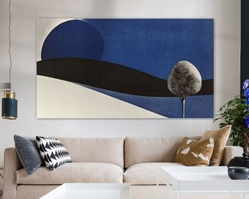 Abstract landschap met boom van Franka Poulain