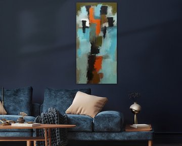 Taller Than The Rest - Bold Colour Abstract Painting by Frankie Soldado