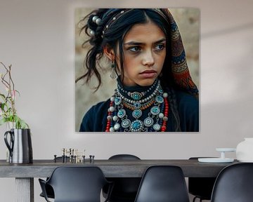 A berber girl in authentic costume. by J.a Dijkstra