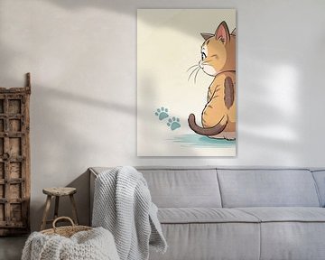 schattige kat van Giandra Safaraz