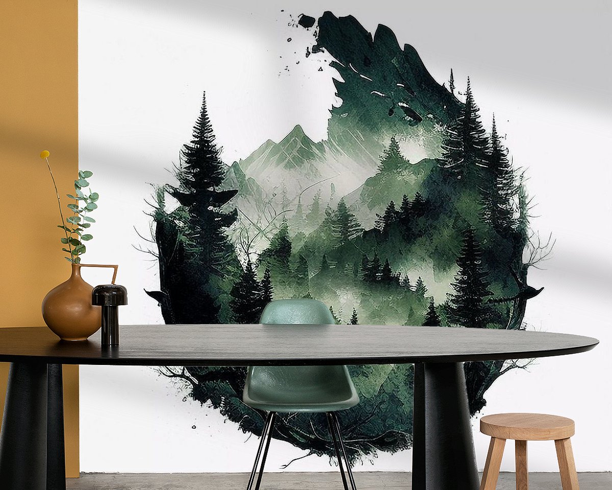 Voorbeeld van het werk in een kamer