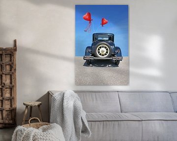 Vintage cars and balloon hearts by SusaZoom