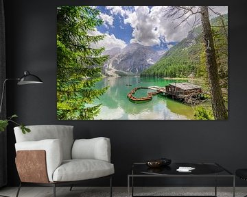 Pragser Wildsee of Lago di Braies in de Dolomieten
