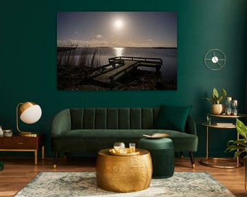 Steiger aan het Lauwersmeer in Groningen van Bo Scheeringa Photography