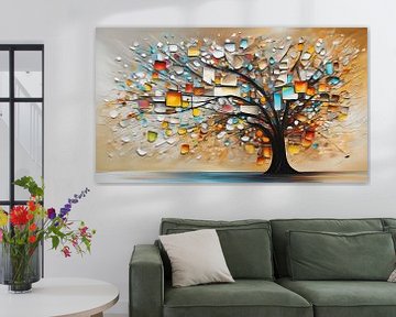 Peinture arbre abstraite sur WeLoveArt