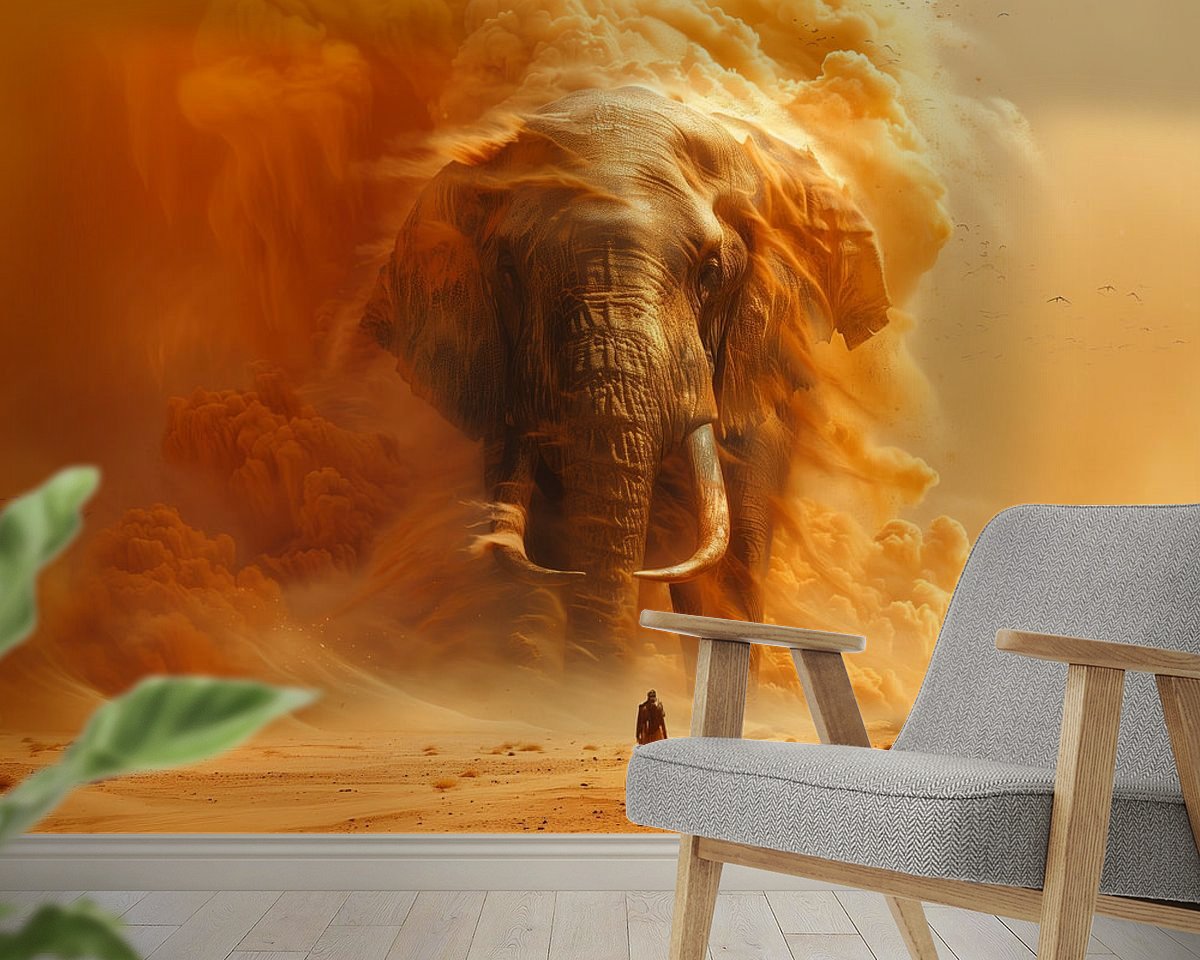Voorbeeld van het werk in een kamer