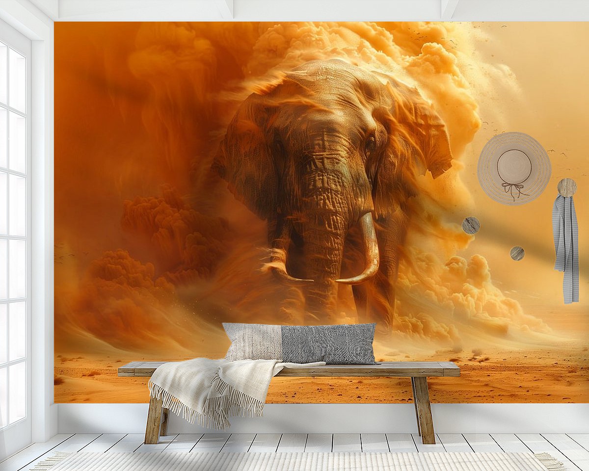 Voorbeeld van het werk in een kamer